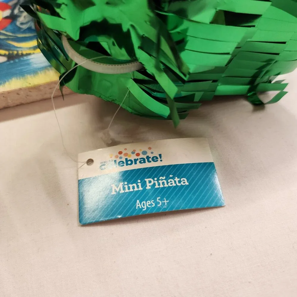 Green Mini Foil Dino Pinata